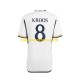 Real Madrid Heren Shirt met Bedrukking Kroos 8 Thuis 2023-2024 Korte Mouw