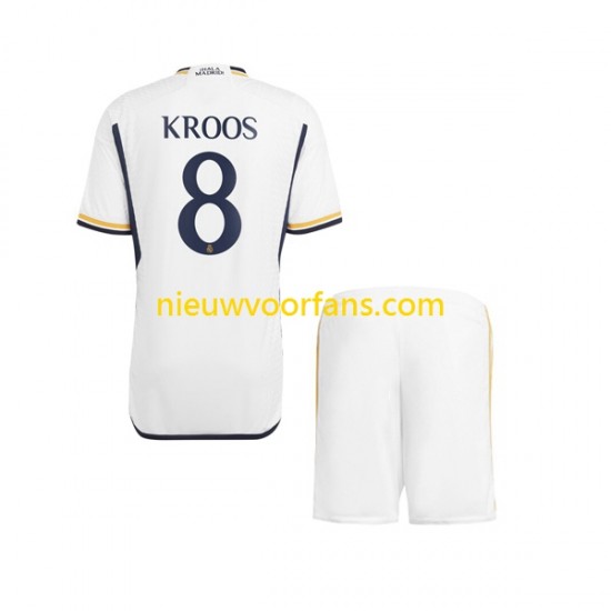 Real Madrid Kind Shirt met Bedrukking Kroos 8 Thuis 2023-2024 Korte Mouw