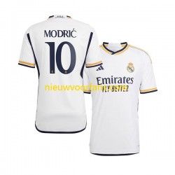 Real Madrid Heren Shirt met Bedrukking Modrić 10 Thuis 2023-2024 Korte Mouw