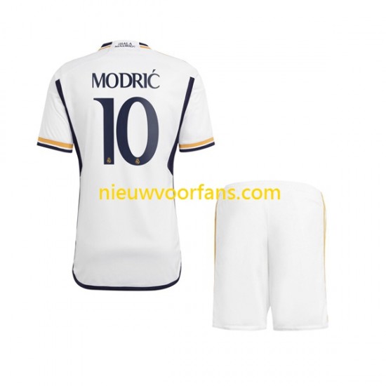 Real Madrid Kind Shirt met Bedrukking Modrić 10 Thuis 2023-2024 Korte Mouw