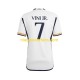 Real Madrid Heren Shirt met Bedrukking Vinicius Junior 7 Thuis 2023-2024 Korte Mouw