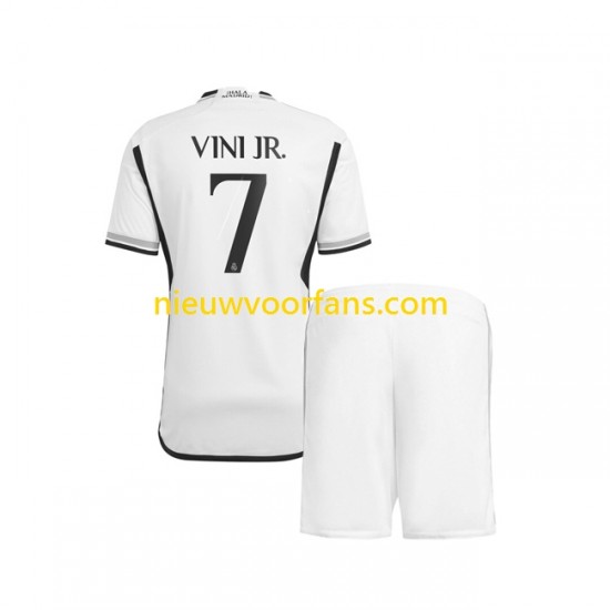 Real Madrid Kind Shirt met Bedrukking Vinicius Junior 7 Thuis 2023-2024 Korte Mouw