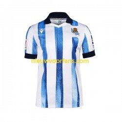 Real Sociedad Heren Shirt met Bedrukking Thuis 2023-2024 Korte Mouw
