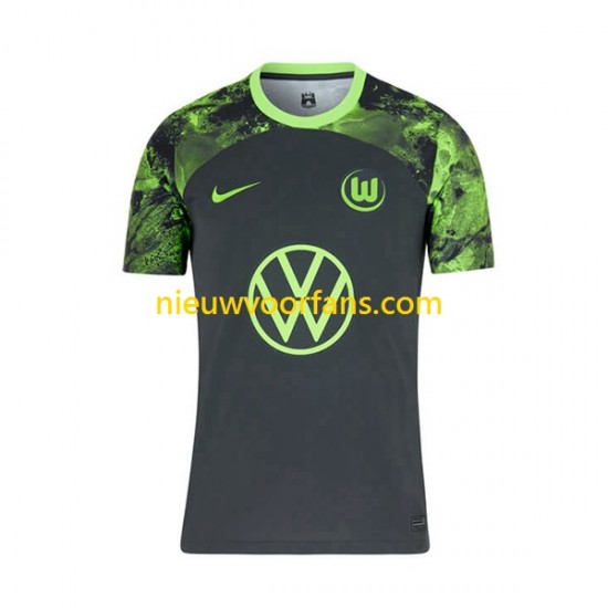VfL Wolfsburg Heren Shirt met Bedrukking Uit 2023-2024 Korte Mouw