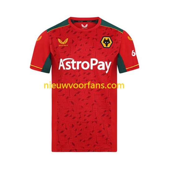 Wolverhampton Wanderers Heren Shirt met Bedrukking Uit 2023-2024 Korte Mouw