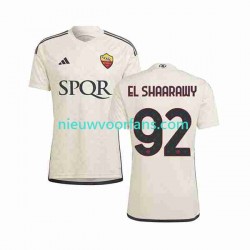 AS Roma Heren Shirt met Bedrukking El Shaarawy 92 Uit 2023-2024 Korte Mouw