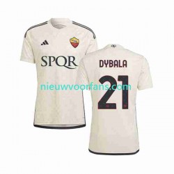 AS Roma Heren Shirt met Bedrukking Paulo Dybala 21 Uit 2023-2024 Korte Mouw