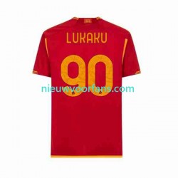 AS Roma Heren Shirt met Bedrukking Romelu Lukaku 90 Thuis 2023-2024 Korte Mouw