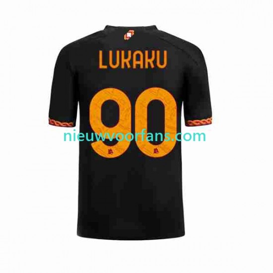 AS Roma Heren Shirt met Bedrukking Romelu Lukaku 90 Derde 2023-2024 Korte Mouw