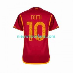AS Roma Heren Shirt met Bedrukking Totti 10 Thuis 2023-2024 Korte Mouw