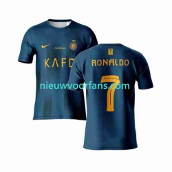 Heren Shirt met Bedrukking Al-Nassr Ronaldo 7 Uit 2023-2024 Korte Mouw