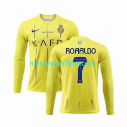 Heren Shirt met Bedrukking Al-Nassr Ronaldo 7 Thuis 2023-2024 Lange Mouw