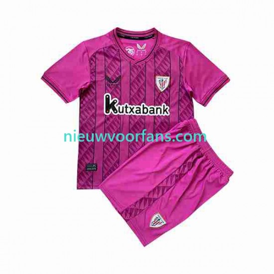 Athletic Bilbao Kind Shirt met Bedrukking Doelman Uit 2023-2024 Korte Mouw