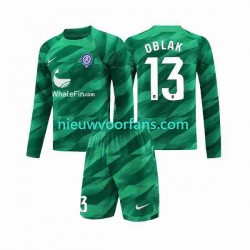 Atlético Madrid Kind Shirt met Bedrukking Doelman Jan Oblak 13 Uit 2023-2024 Lange Mouw