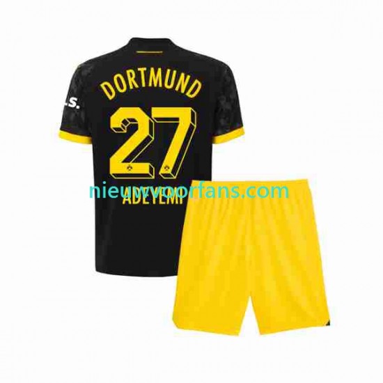 Borussia Dortmund Kind Shirt met Bedrukking Karim Adeyemi 27 Uit 2023-2024 Korte Mouw