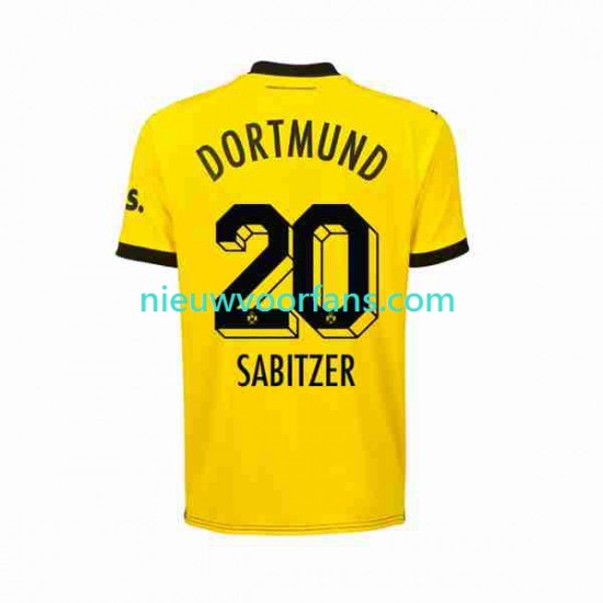 Borussia Dortmund Heren Shirt met Bedrukking Marcel Sabitzer 20 Thuis 2023-2024 Korte Mouw