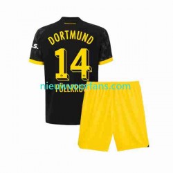 Borussia Dortmund Kind Shirt met Bedrukking Niclas Fullkrug 14 Uit 2023-2024 Korte Mouw