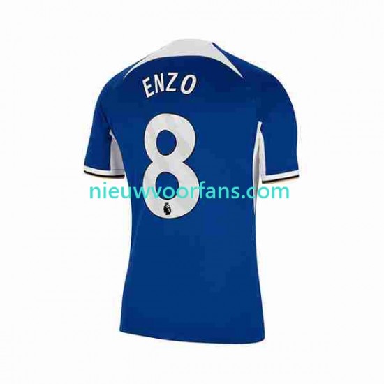 Chelsea Heren Shirt met Bedrukking Enzo Fernandez 8 Thuis 2023-2024 Korte Mouw