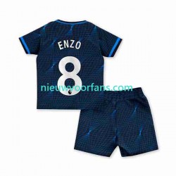 Chelsea Kind Shirt met Bedrukking Enzo Fernandez 8 Uit 2023-2024 Korte Mouw