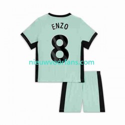 Chelsea Kind Shirt met Bedrukking Enzo Fernandez 8 Derde 2023-2024 Korte Mouw