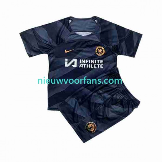 Chelsea Kind Shirt met Bedrukking Doelman Thuis 2023-2024 Korte Mouw