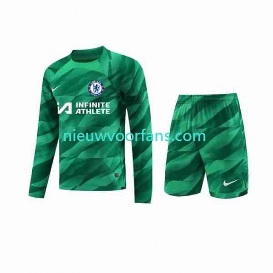 Chelsea Kind Shirt met Bedrukking Doelman Derde 2023-2024 Lange Mouw