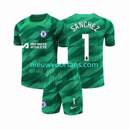 Chelsea Kind Shirt met Bedrukking Doelman Robert Sanchez 1 Derde 2023-2024 Korte Mouw