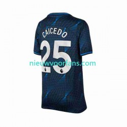 Chelsea Heren Shirt met Bedrukking Moises Caicedo 25 Uit 2023-2024 Korte Mouw