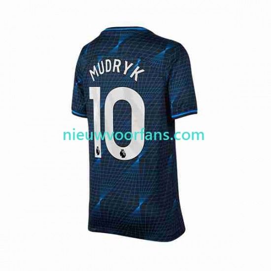 Chelsea Heren Shirt met Bedrukking Mykhaylo Mudryk 10 Uit 2023-2024 Korte Mouw