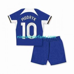 Chelsea Kind Shirt met Bedrukking Mykhaylo Mudryk 10 Thuis 2023-2024 Korte Mouw