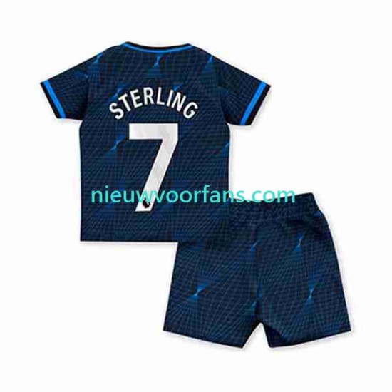 Chelsea Kind Shirt met Bedrukking Raheem Sterling 7 Uit 2023-2024 Korte Mouw