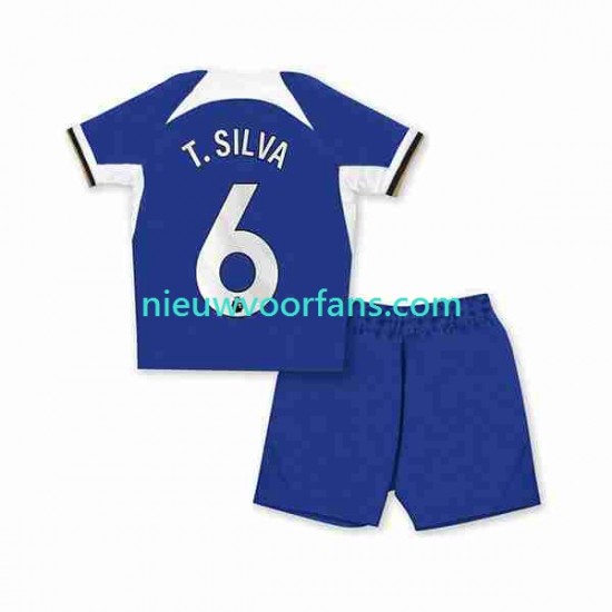 Chelsea Kind Shirt met Bedrukking T.SILVA 6 Thuis 2023-2024 Korte Mouw