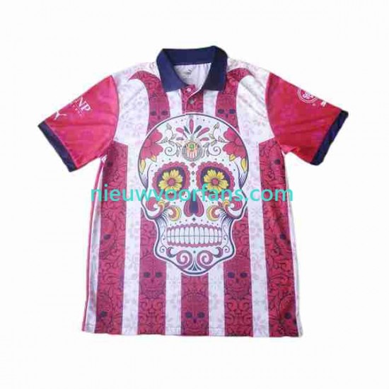 Heren Shirt met Bedrukking Deportivo Guadalajara Day of the Dead Uit 2023-2024 Korte Mouw