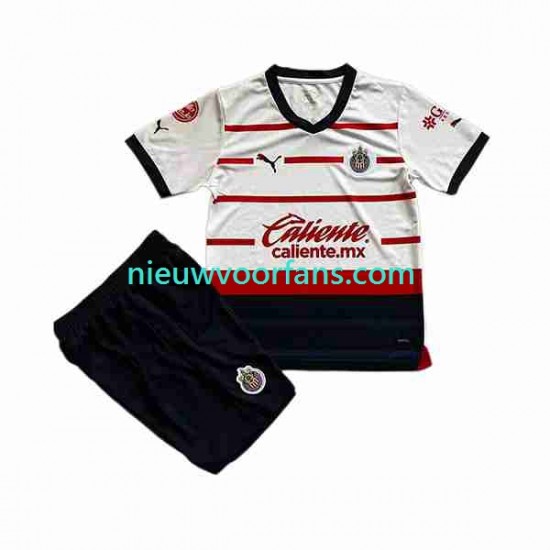 Kind Shirt met Bedrukking Deportivo Guadalajara Uit 2023-2024 Korte Mouw