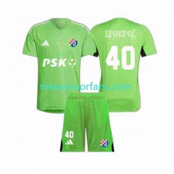 Dinamo Zagreb Kind Shirt met Bedrukking Doelman Livakovic 40 Thuis 2023-2024 Korte Mouw