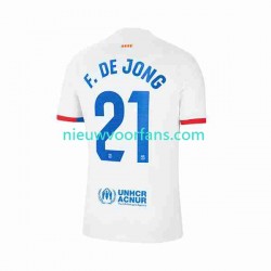 FC Barcelona Heren Shirt met Bedrukking Frenkie de Jong 21 Uit 2023-2024 Korte Mouw