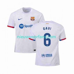 FC Barcelona Heren Shirt met Bedrukking GAVI 6 Uit 2023-2024 Korte Mouw