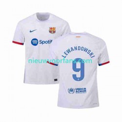 FC Barcelona Heren Shirt met Bedrukking LEWANDOWSKI 9 Uit 2023-2024 Korte Mouw