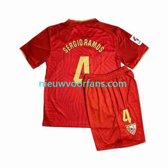 Sevilla FC Kind Shirt met Bedrukking Sergio Ramos 4 Uit 2023-2024 Korte Mouw