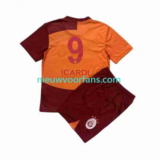 Galatasaray Kind Shirt met Bedrukking Icardi 9 Thuis 2023-2024 Korte Mouw