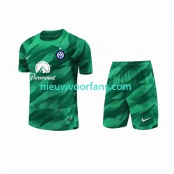 Inter Milan Kind Shirt met Bedrukking Doelman Uit 2023-2024 Korte Mouw