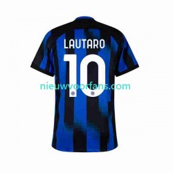 Inter Milan Heren Shirt met Bedrukking Lautaro Martinez 10 Thuis 2023-2024 Korte Mouw