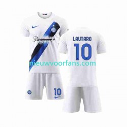 Inter Milan Kind Shirt met Bedrukking Lautaro Martinez 10 Uit 2023-2024 Korte Mouw