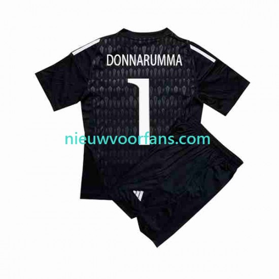 Italië Kind Shirt met Bedrukking Doelman Donnarumma 1 Uit 2023 Korte Mouw