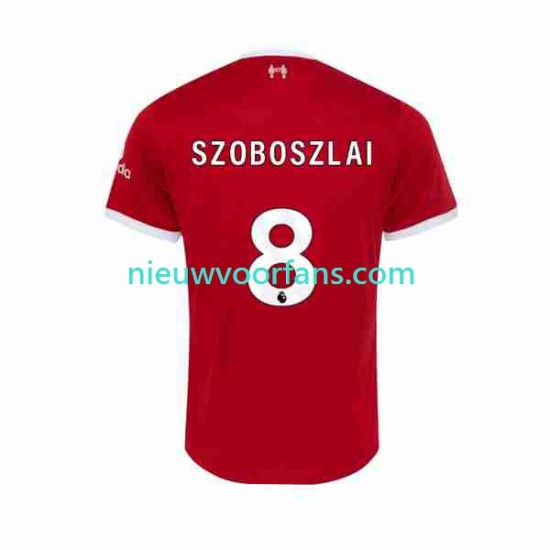 Liverpool Heren Shirt met Bedrukking Dominik Szoboszlai 8 Thuis 2023-2024 Korte Mouw