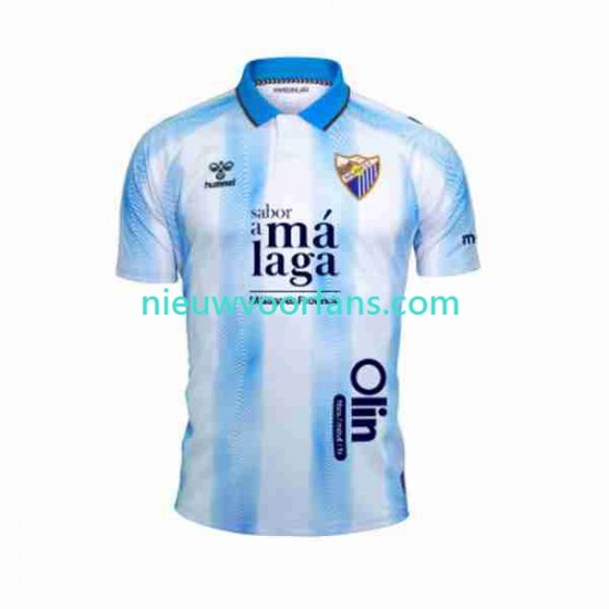 Málaga CF Heren Shirt met Bedrukking Thuis 2023-2024 Korte Mouw