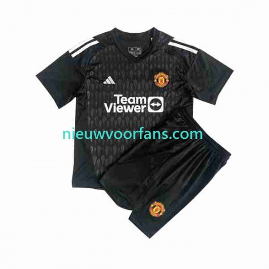 Manchester United Kind Shirt met Bedrukking Doelman Derde 2023-2024 Korte Mouw