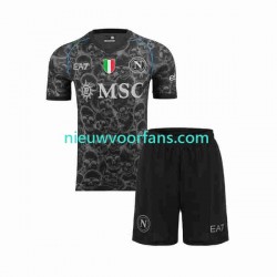 Napoli Kind Shirt met Bedrukking Halloween Thuis 2023-2024 Korte Mouw
