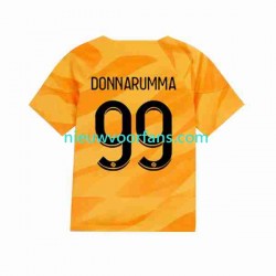 Paris Saint-Germain Heren Shirt met Bedrukking Doelman Donnarumma 99 Uit 2023-2024 Korte Mouw