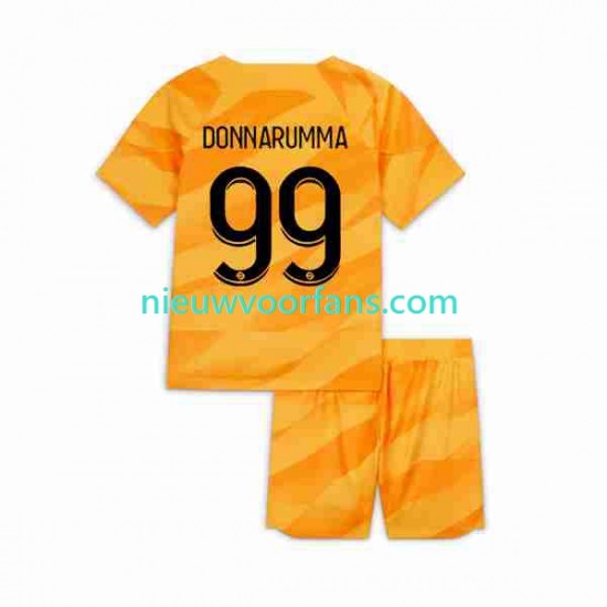 Paris Saint-Germain Kind Shirt met Bedrukking Doelman DONNARUMMA 99 Uit 2023-2024 Korte Mouw